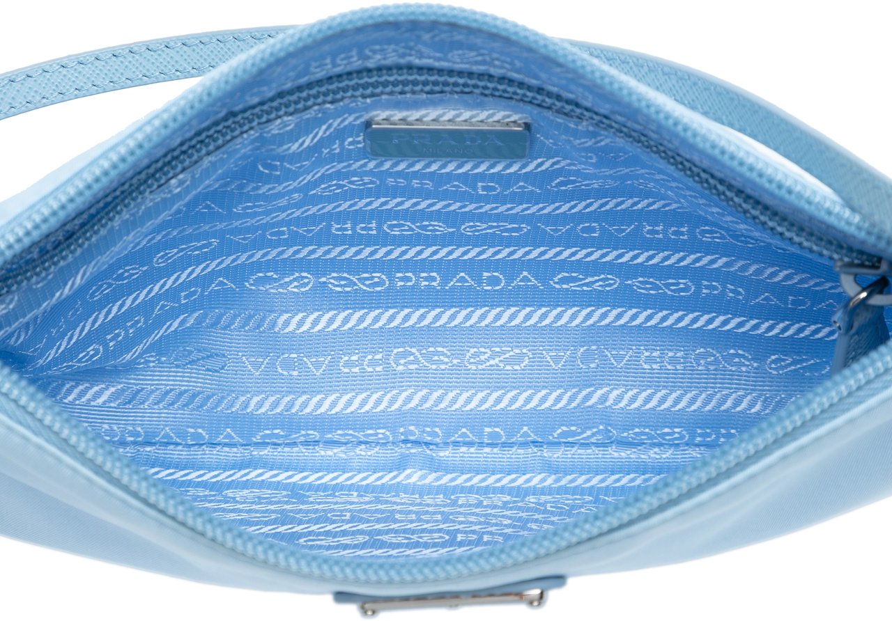 Prada Re Nylon Pochette Blauw