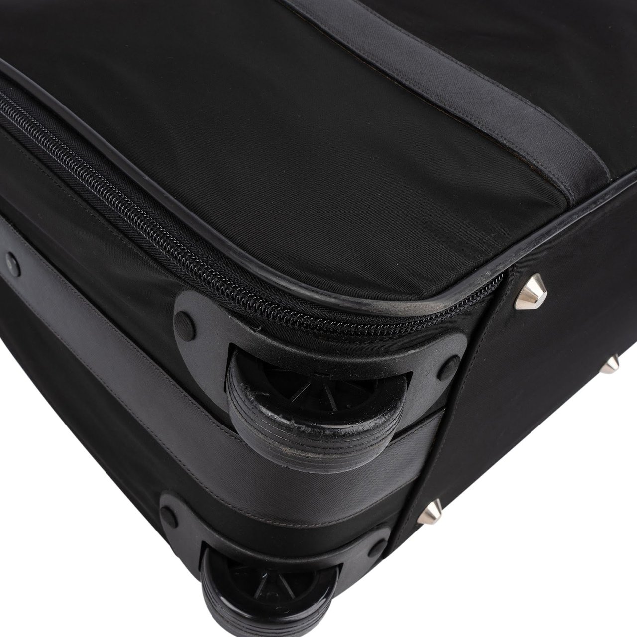 Prada Prada Saffiano Leather Weekender Garment Travel Bag Zwart
