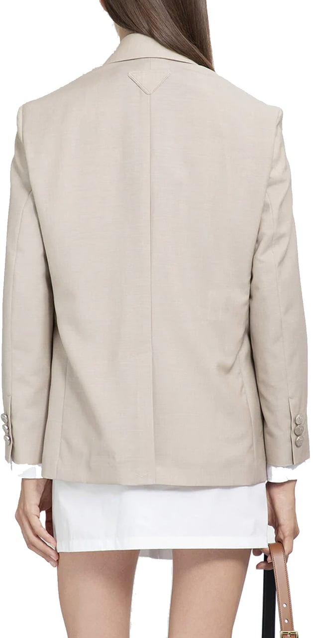 Prada Wool Blazer Jacket Beige
