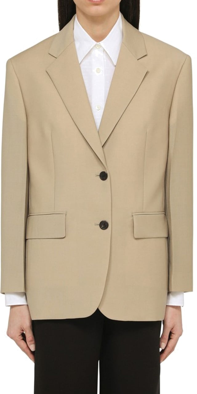 Prada Rope-Coloured Blazer Beige