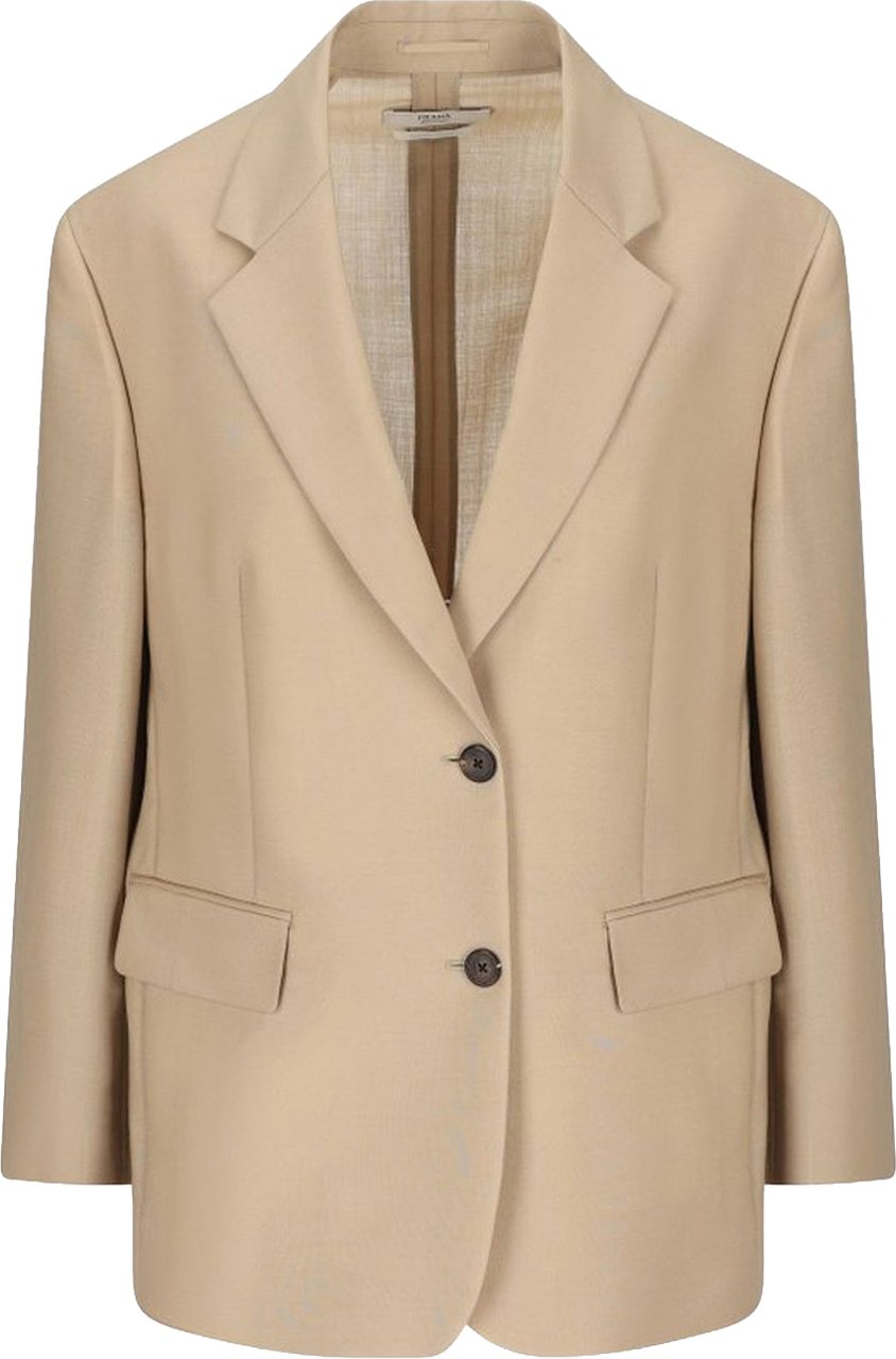 Prada Rope-Coloured Blazer Beige
