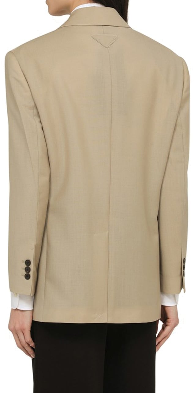 Prada Rope-Coloured Blazer Beige