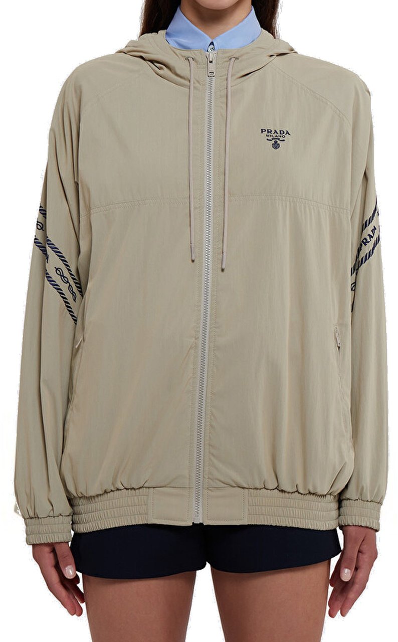 Prada Logo Jacket Beige