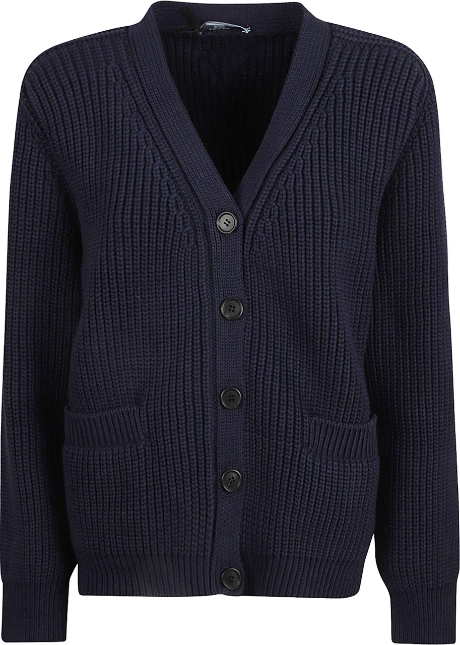 Prada Cotton Cardigan Blauw