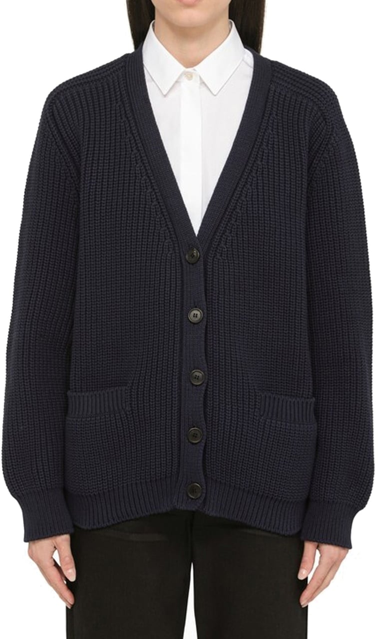 Prada Cotton Cardigan Blauw