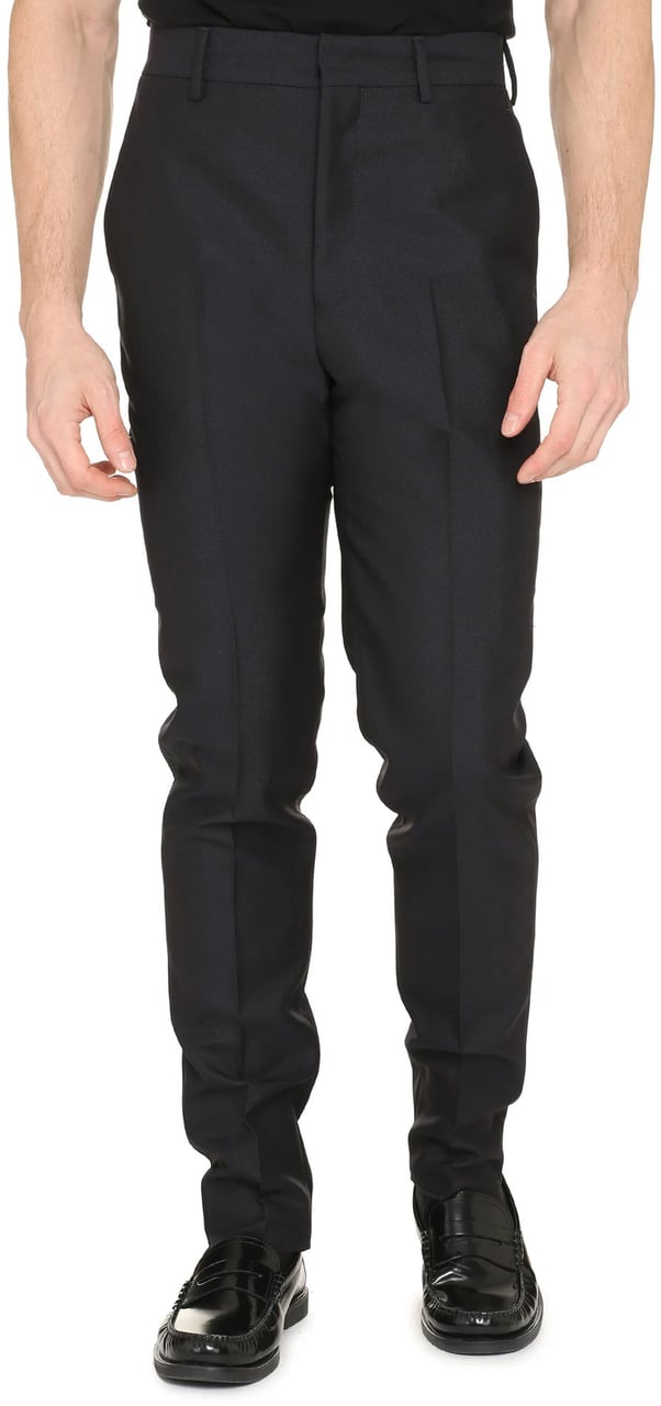 Prada Wool Trousers Blauw