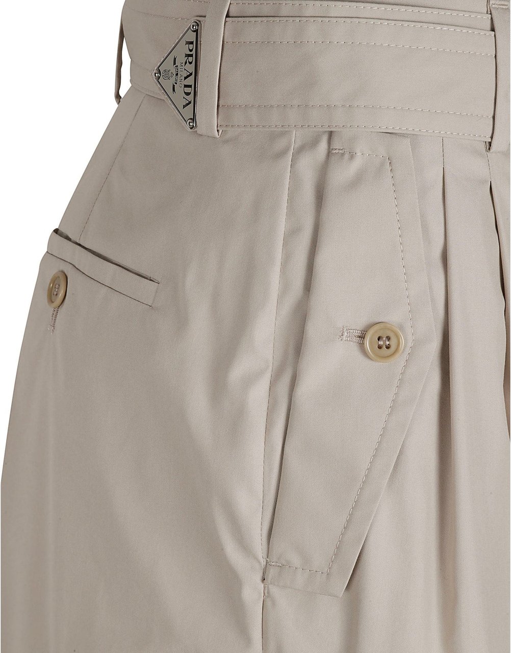 Prada High Waist Trousers Beige