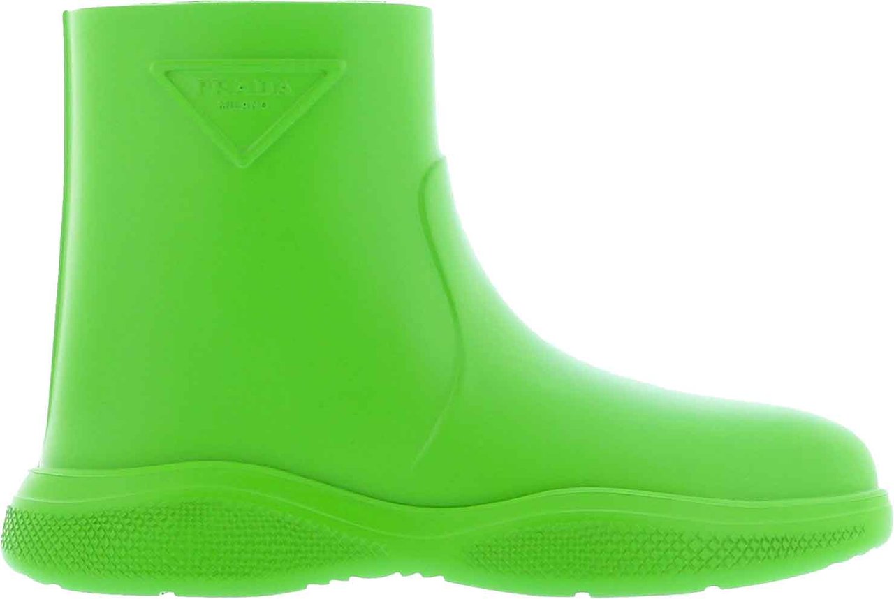 Prada Logo Rubber Boots Groen