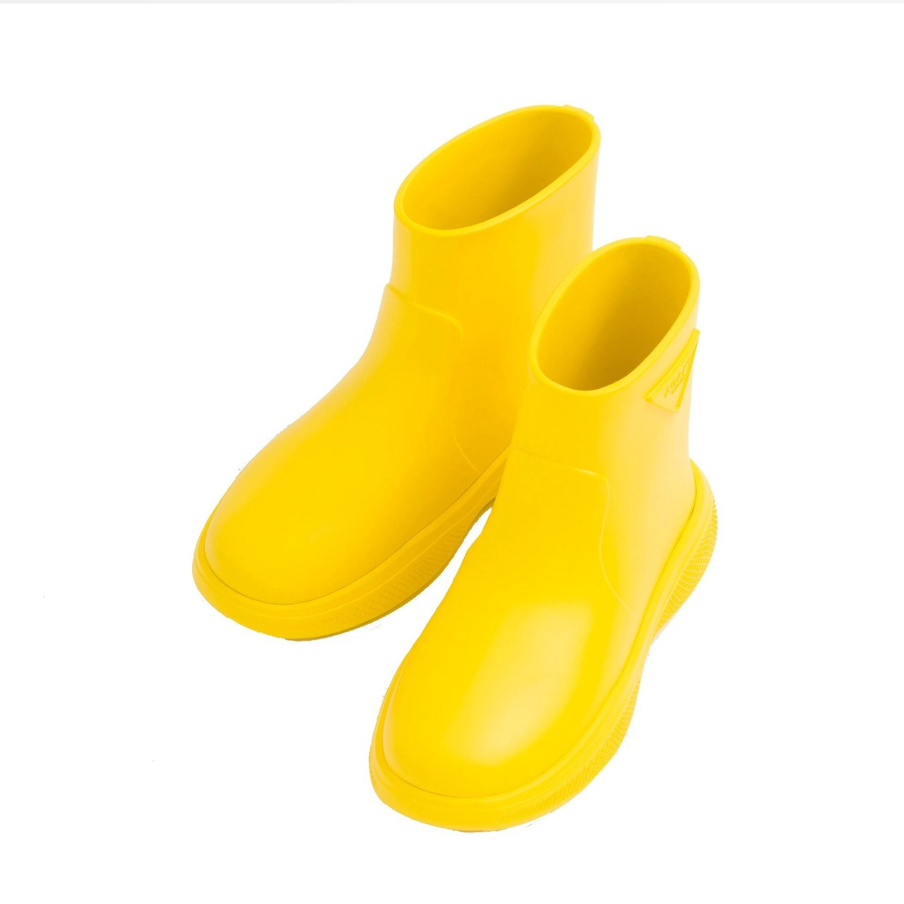 Prada Logo Rubber Boots Geel