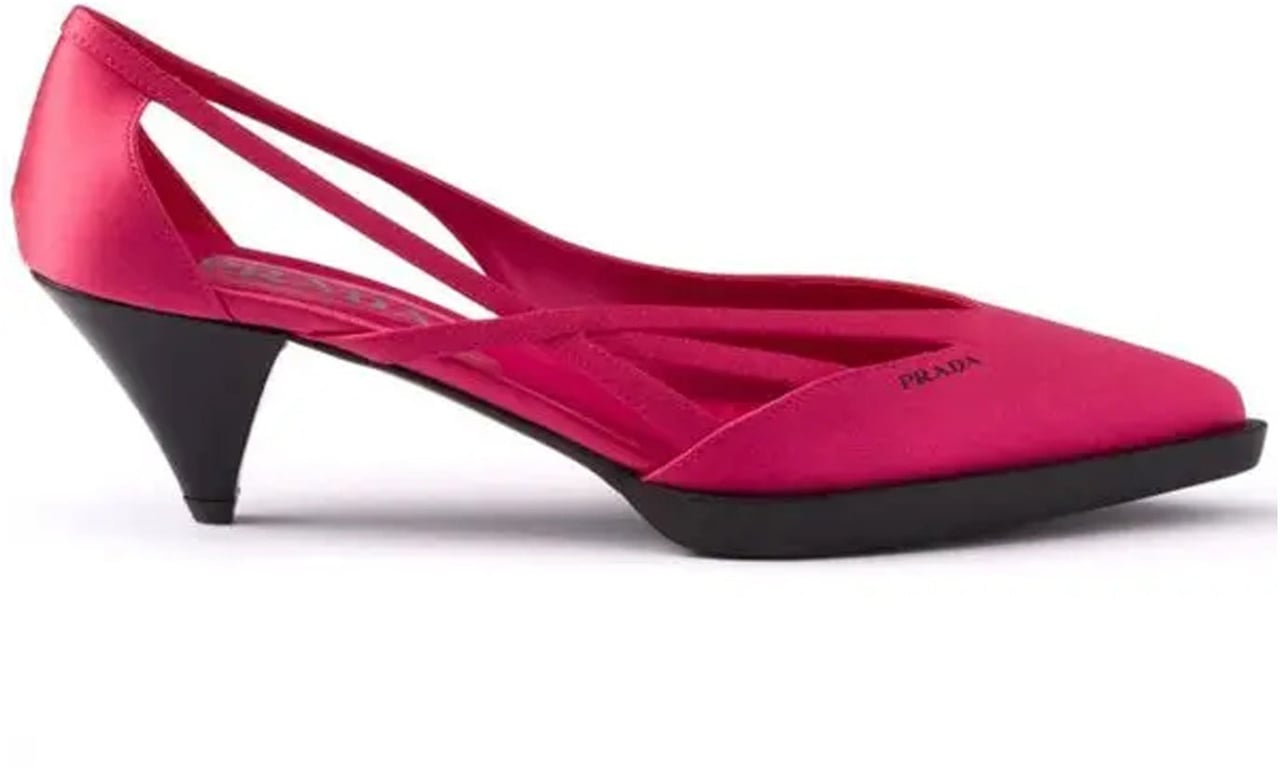 Prada 55mm Satin Cut-Out Pumps Divers