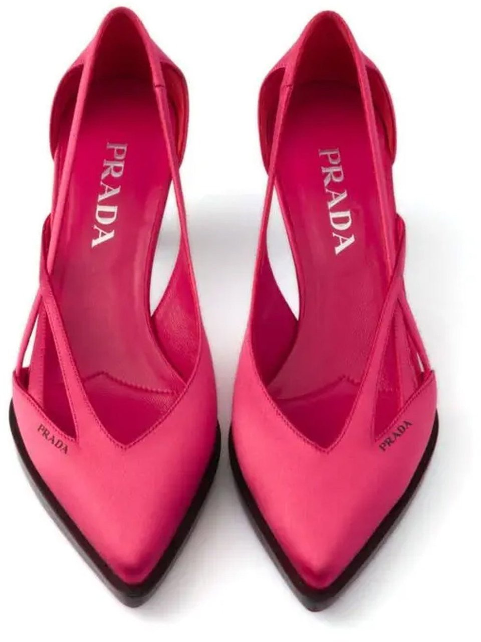 Prada 55mm Satin Cut-Out Pumps Divers