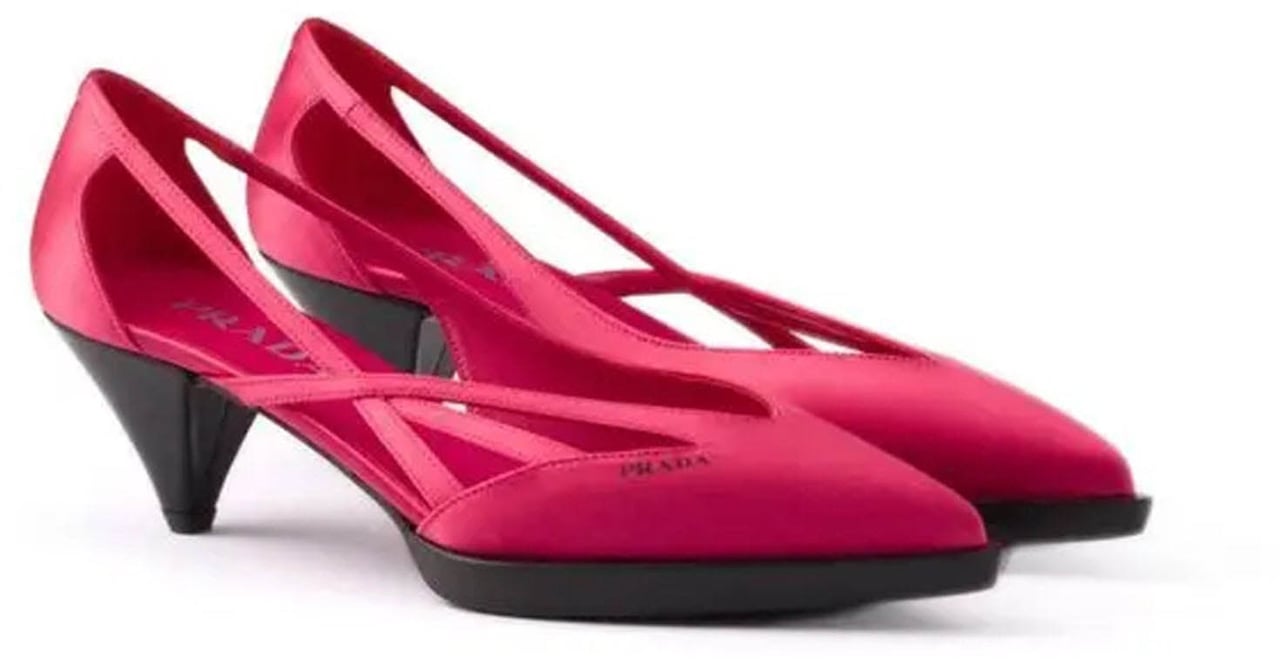 Prada 55mm Satin Cut-Out Pumps Divers