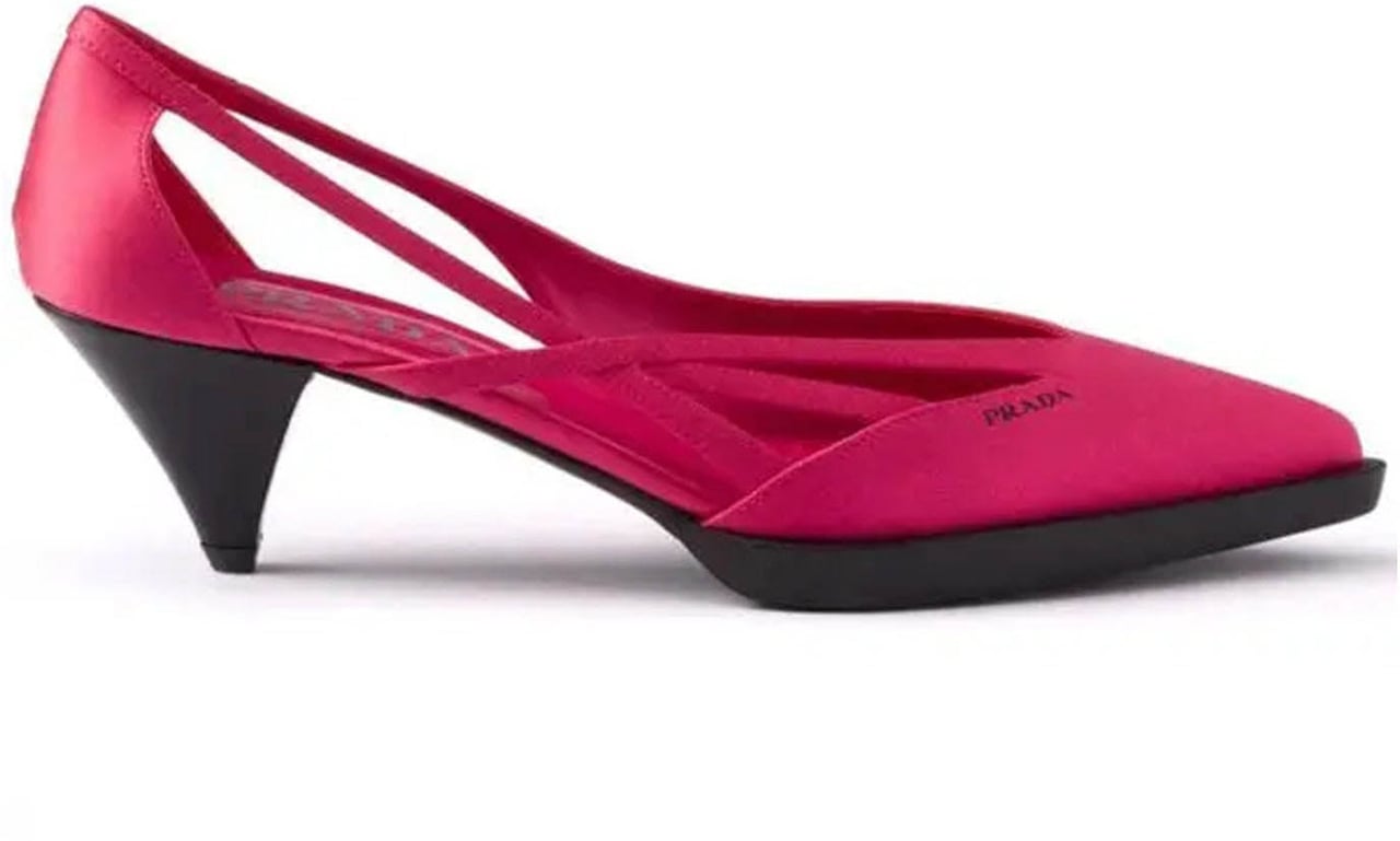 Prada 55mm Satin Cut-Out Pumps Divers