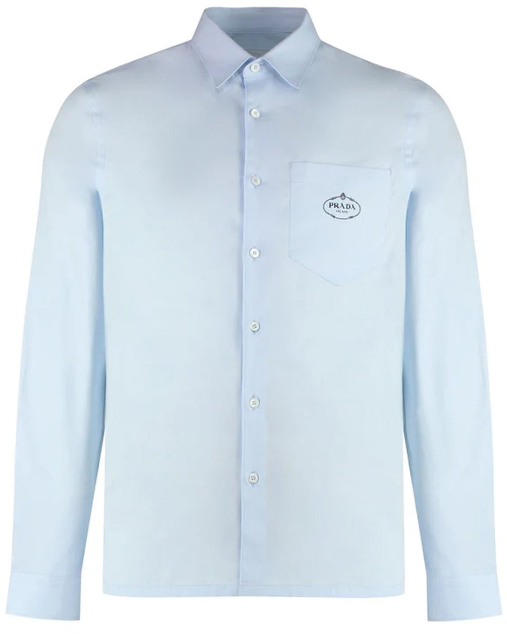 Prada Oxford Cotton Shirt Blauw