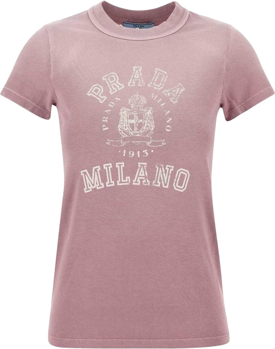 Prada Logo T-Shirt Roze
