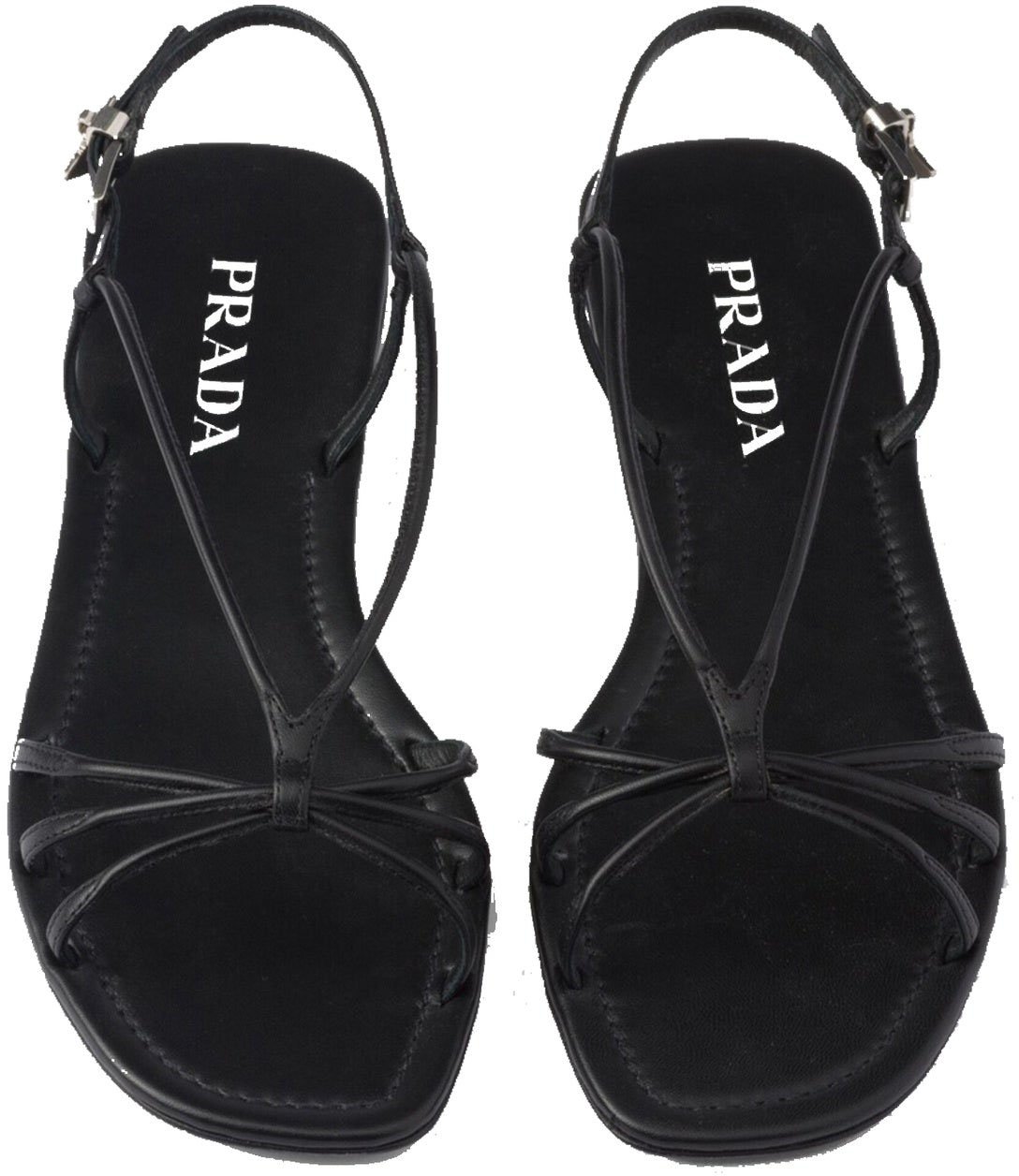 Prada Leather Flat Sandals Divers