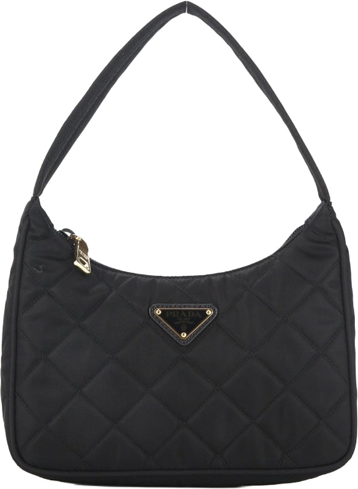 Prada Re-Nylon Quilted Shoulder Bag Zwart