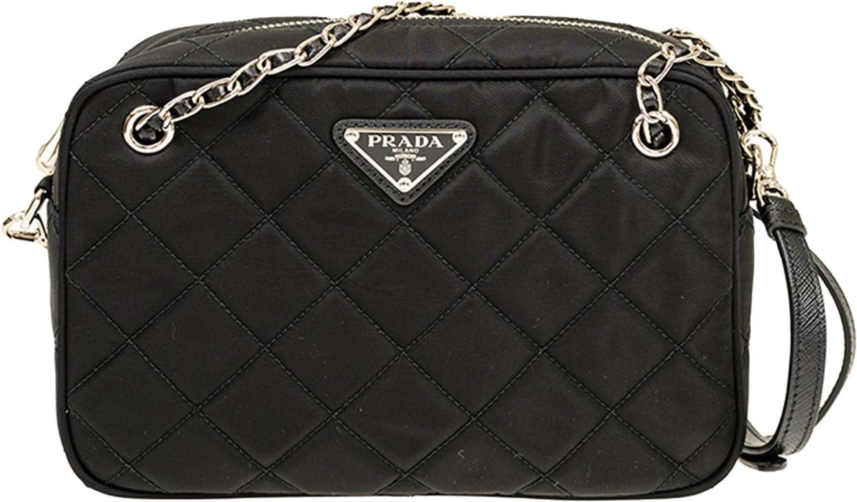 Prada Quilted Medium Crossbody Bag Zwart