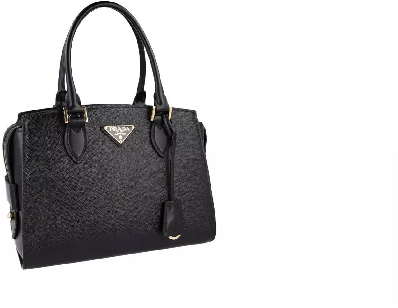 Prada Saffiano Leather Hand Bag Zwart