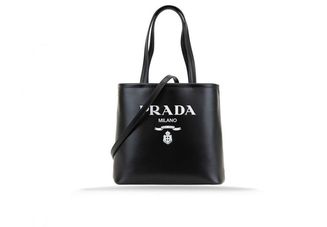Prada Logo Leather Tote bag Divers