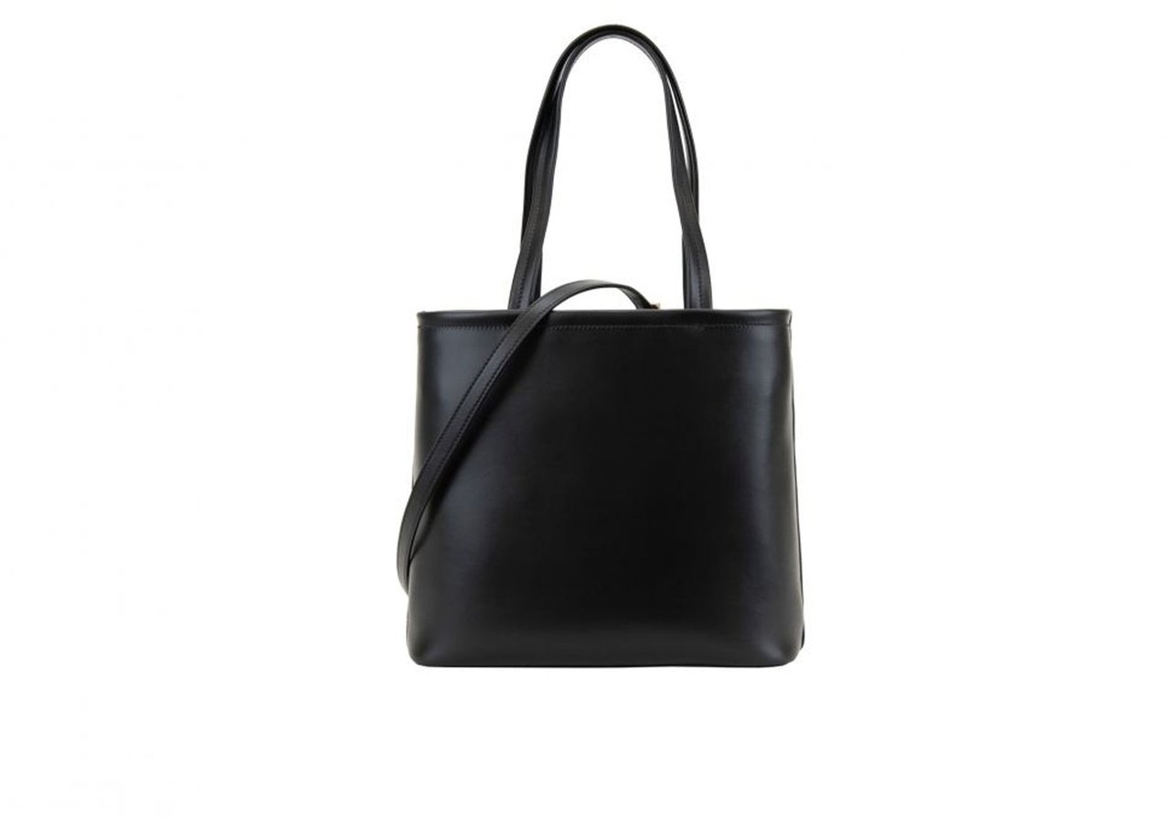 Prada Logo Leather Tote bag Zwart