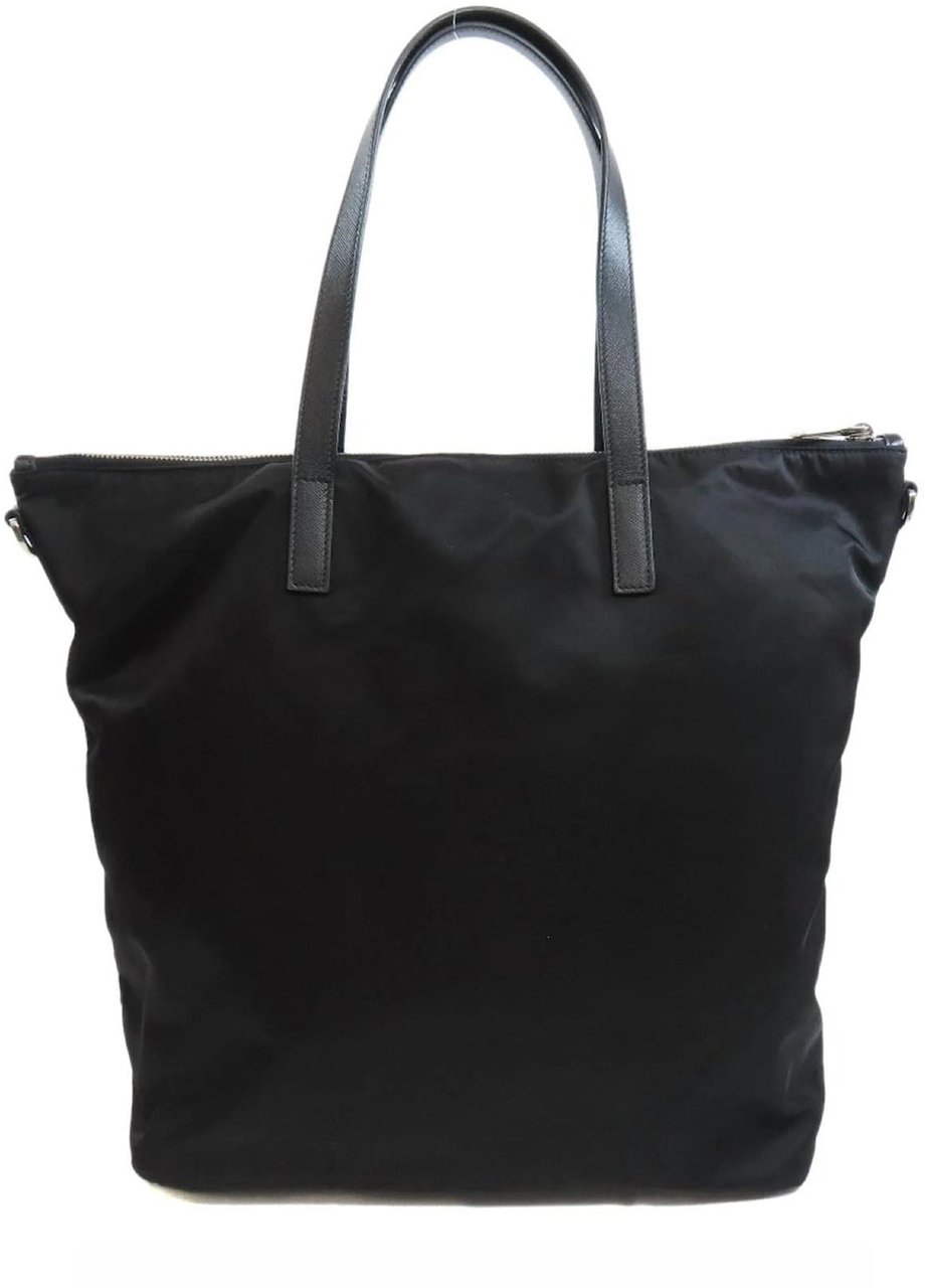 Prada Pattina Nylon Tote Bag Zwart