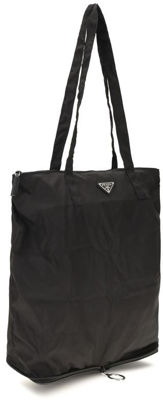 Prada Black Calf Leather Bos Taurus Shoulder Bag Zwart