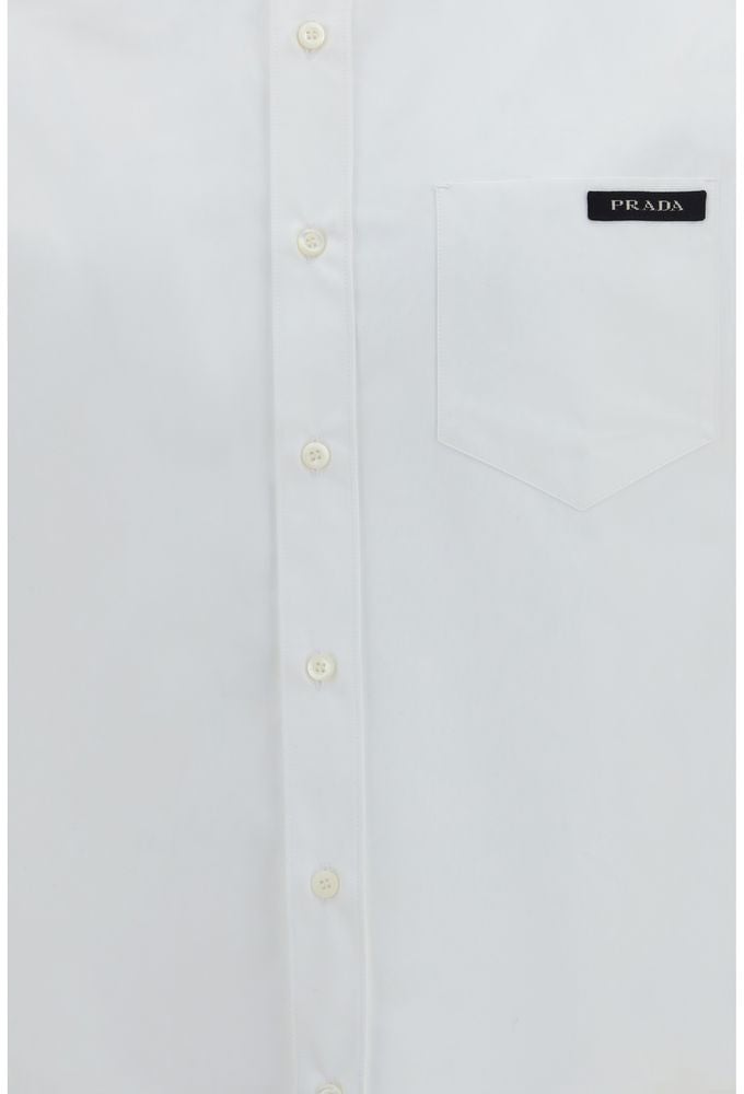 Prada White Cotton Dress Shirt Wit