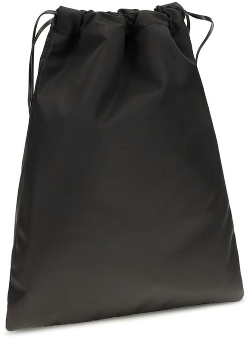 Prada Black Recycled Polyamide Drawstring Shoulder Bag Zwart