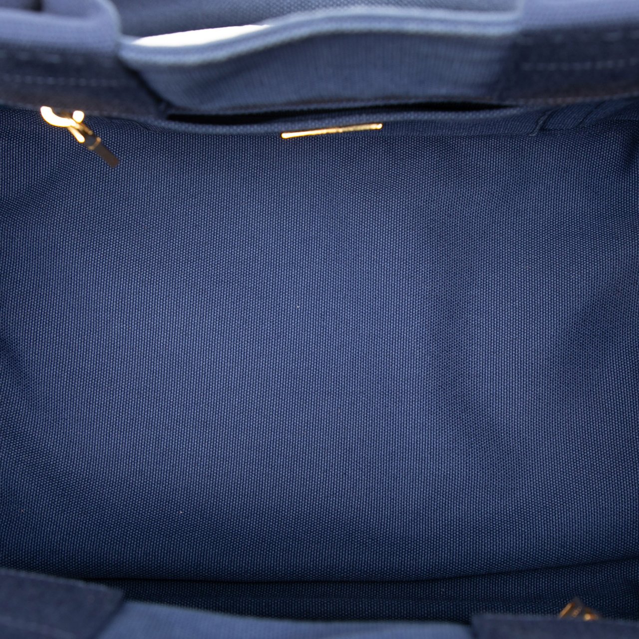 Prada Canvas Canapa Logo Tote Blauw