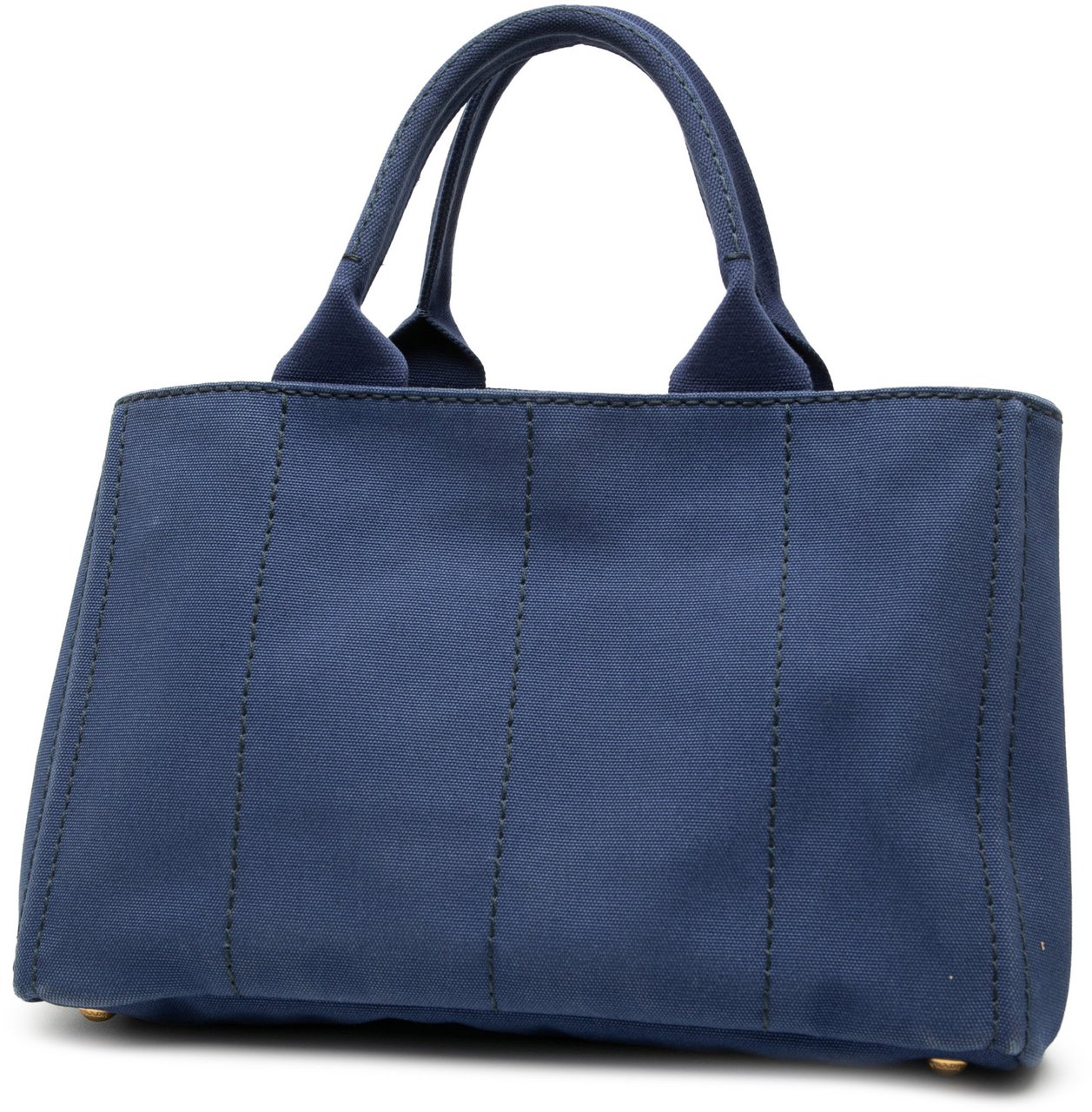 Prada Canvas Canapa Logo Tote Blauw