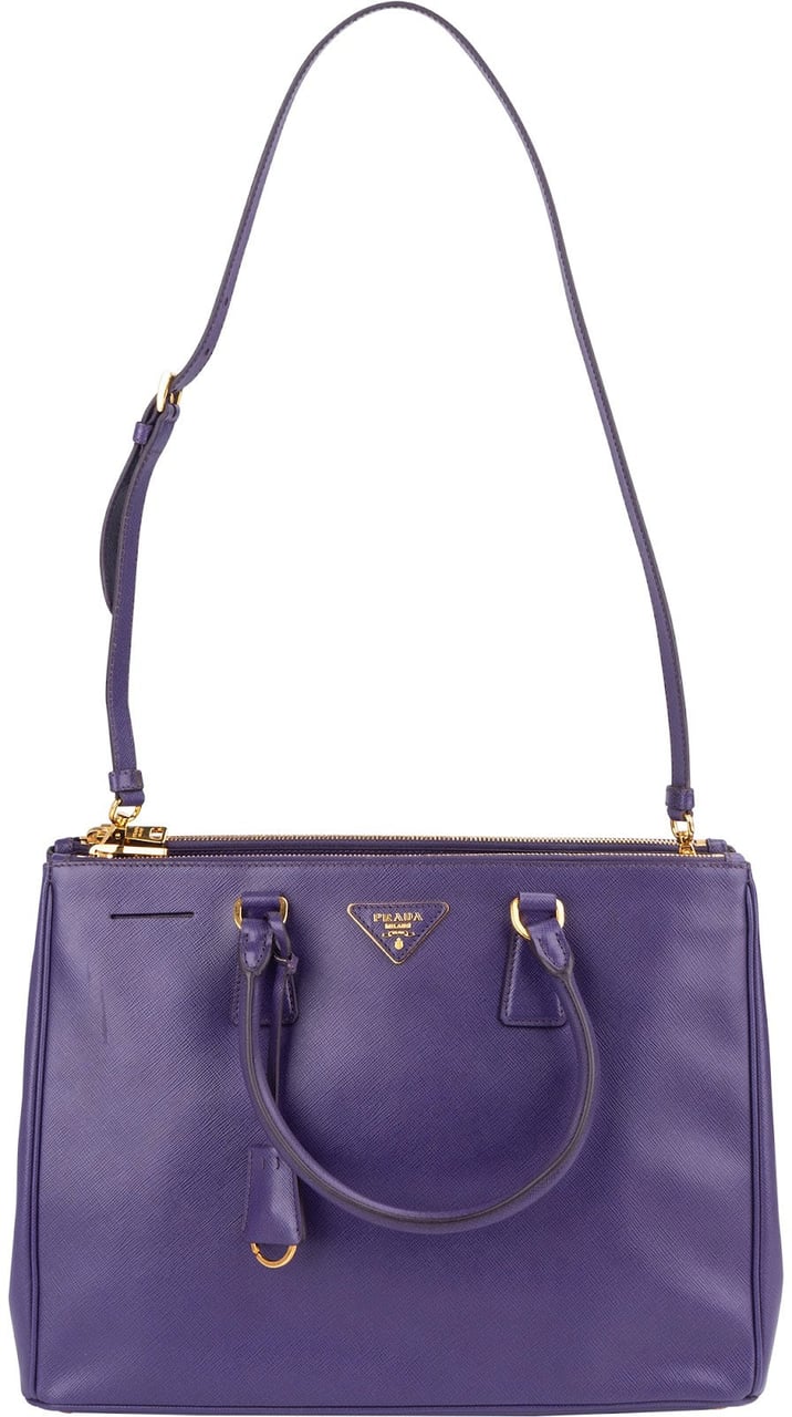 Prada Prada Saffiano Leather Lux Galleria Handbag Paars