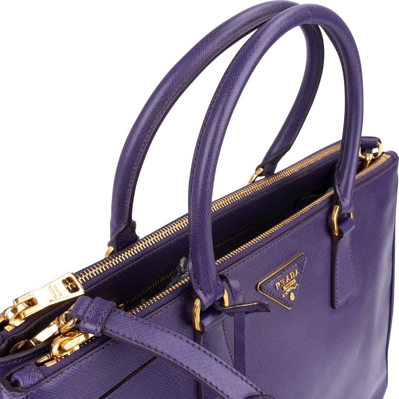 Prada Prada Saffiano Leather Lux Galleria Handbag Paars