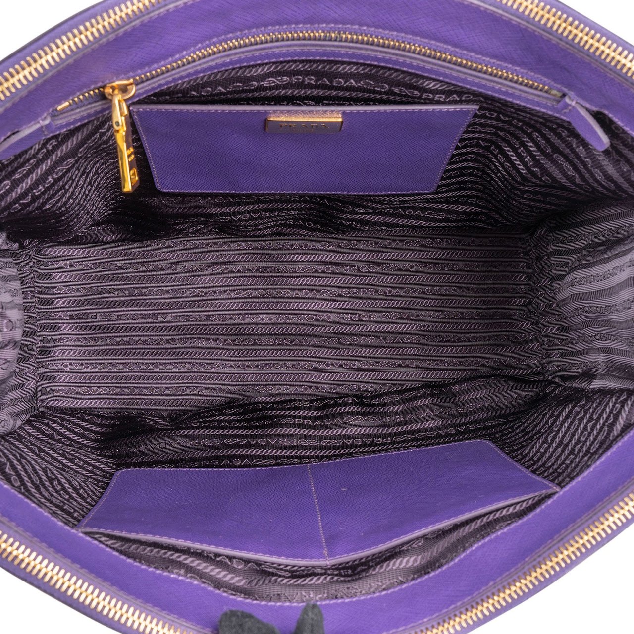 Prada Prada Saffiano Leather Lux Galleria Handbag Paars
