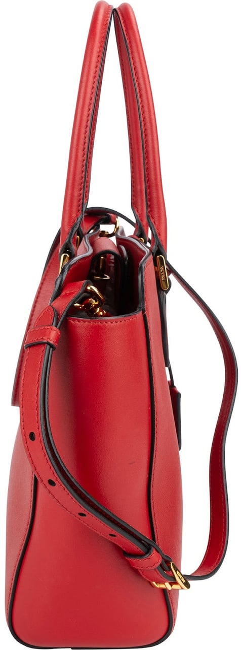 Prada Prada Saffiano Leather Tote Handbag Rood