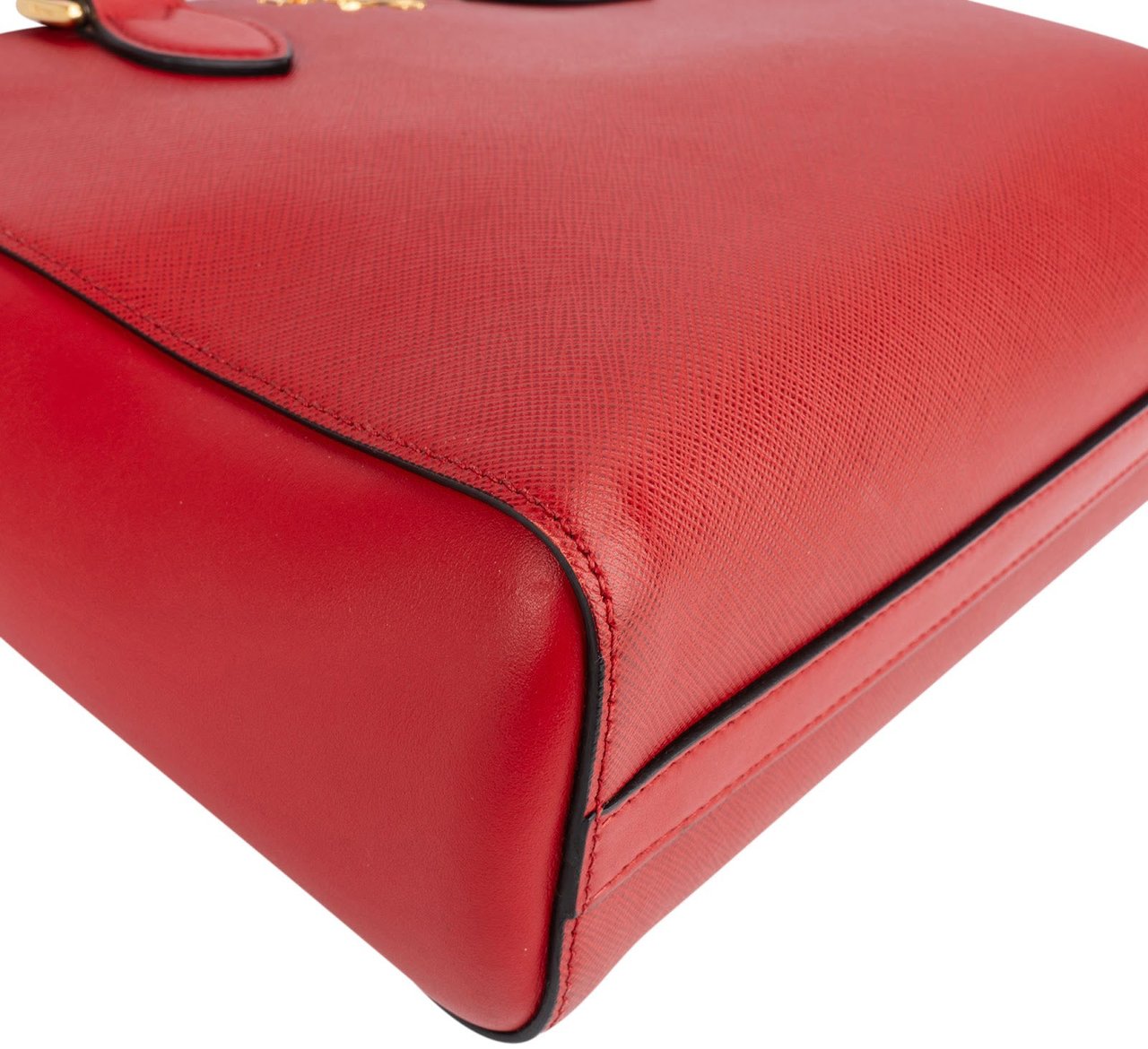 Prada Prada Saffiano Leather Tote Handbag Rood