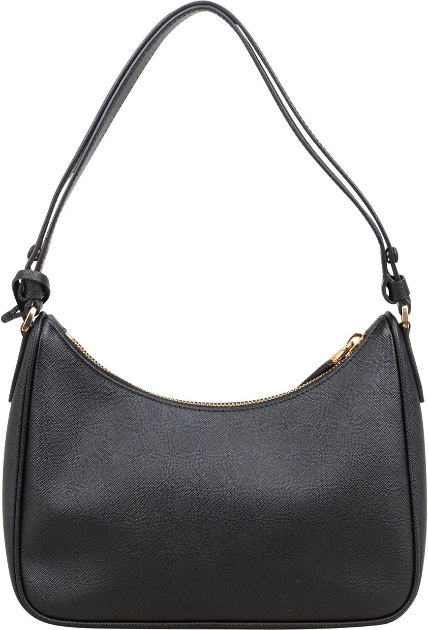 Prada Prada Saffiano Leather Triangle Re-Edition 2005 Shoulder Bag Zwart