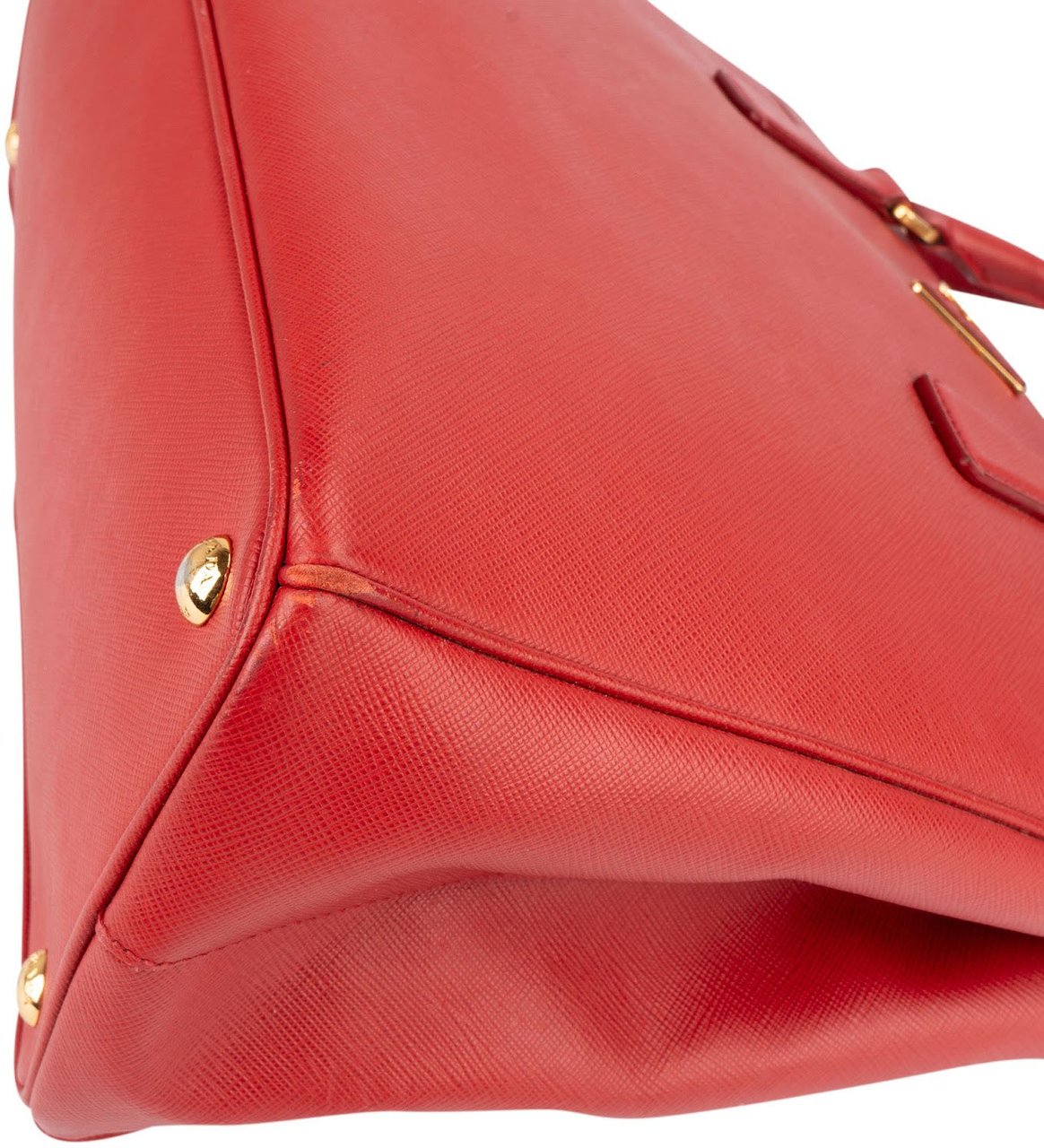 Prada Rouge Saffiano Leather Galleria Handbag Rood