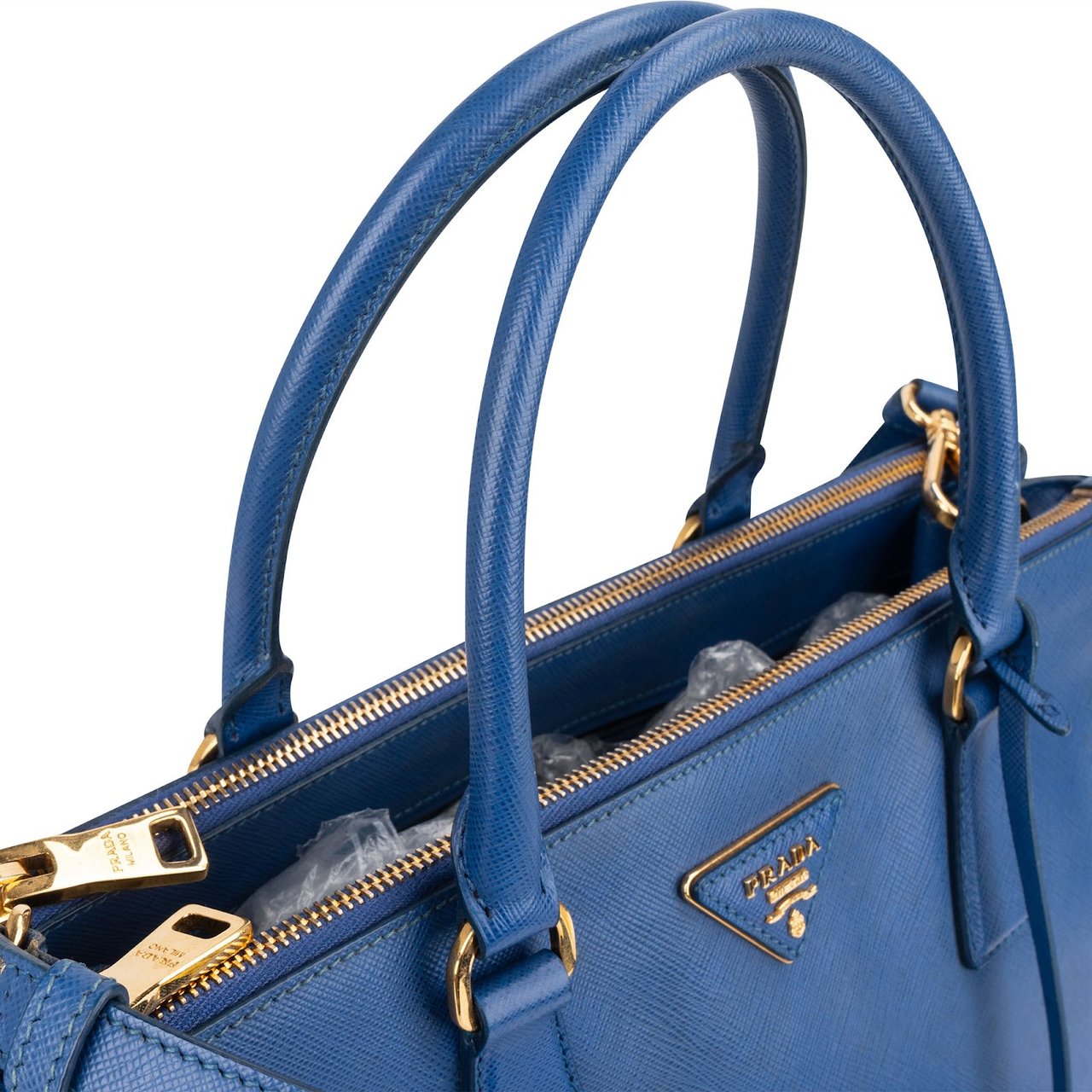 Prada Saffiano Leather Galleria Tote Handbag Blauw