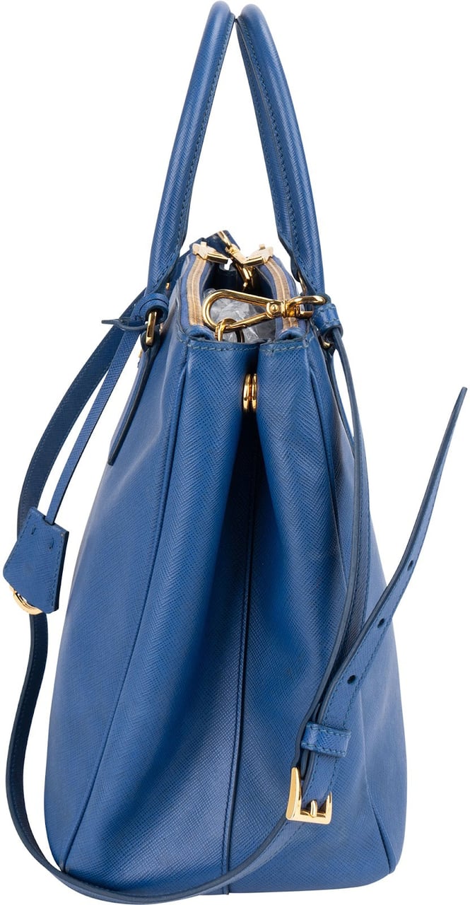 Prada Saffiano Leather Galleria Tote Handbag Blauw