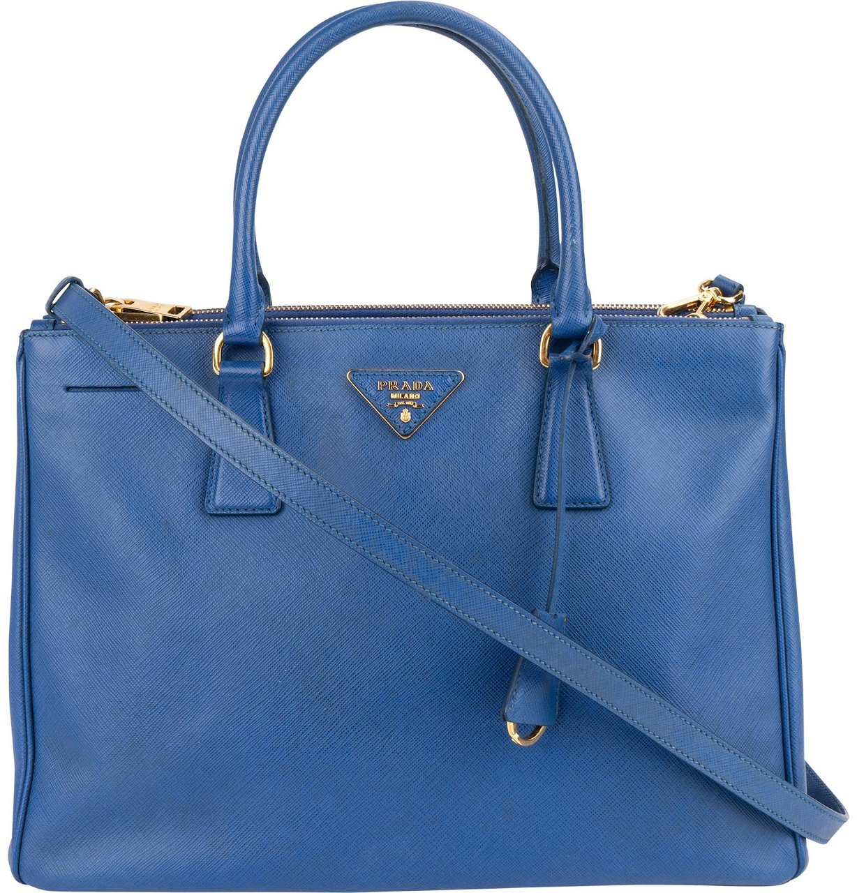 Prada Saffiano Leather Galleria Tote Handbag Blauw