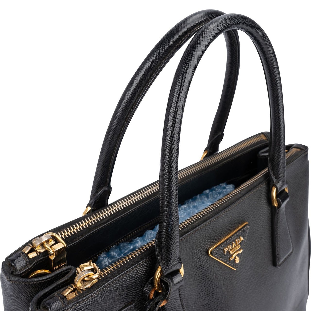 Prada Prada Black Saffiano Lux Galleria Handbag Zwart