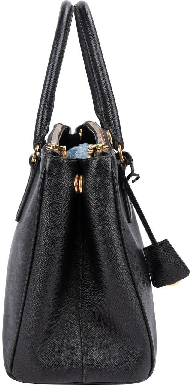 Prada Prada Black Saffiano Lux Galleria Handbag Zwart
