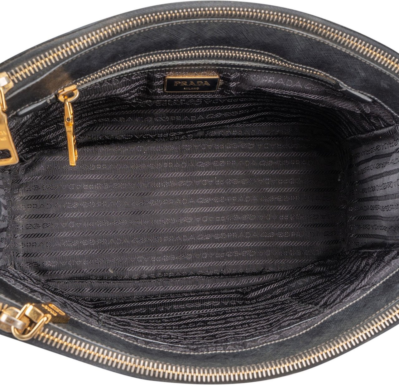 Prada Prada Black Saffiano Lux Galleria Handbag Zwart