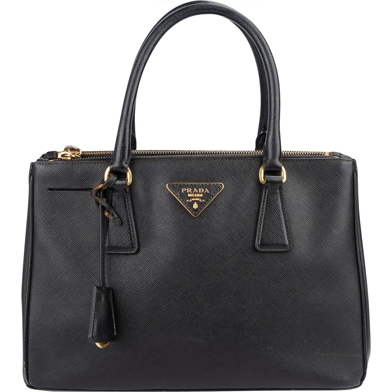 Prada Prada Black Saffiano Lux Galleria Handbag Zwart