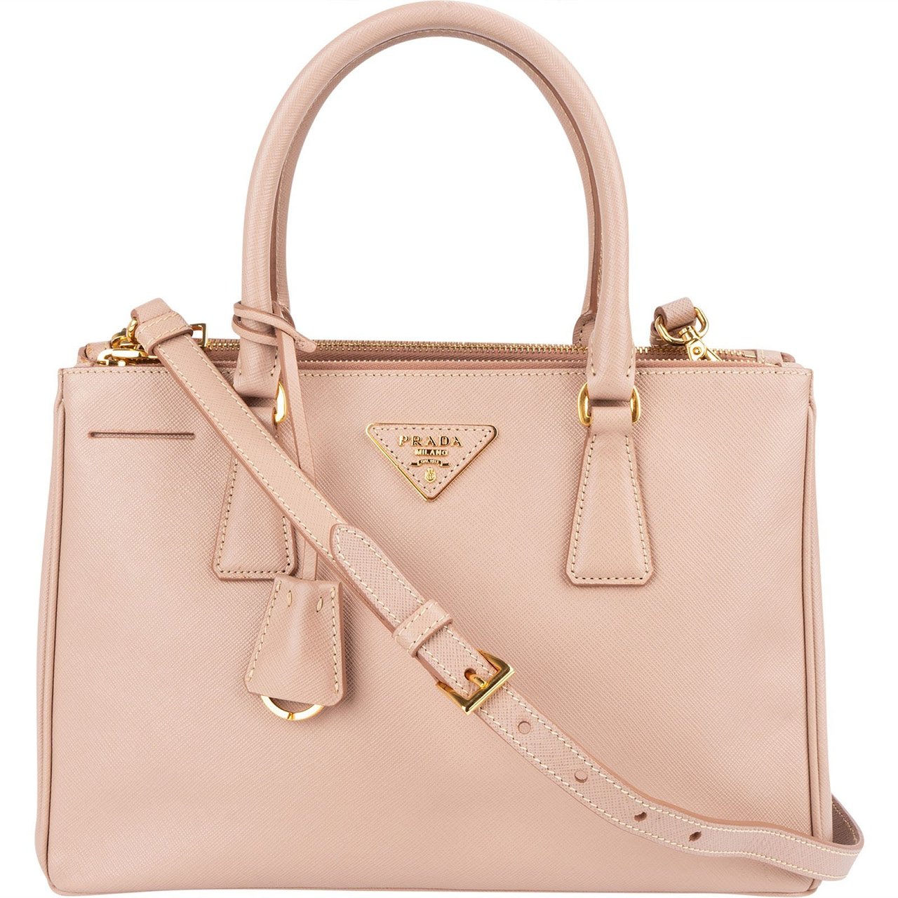 Prada Prada Saffiano Leather Galleria Handbag Rood