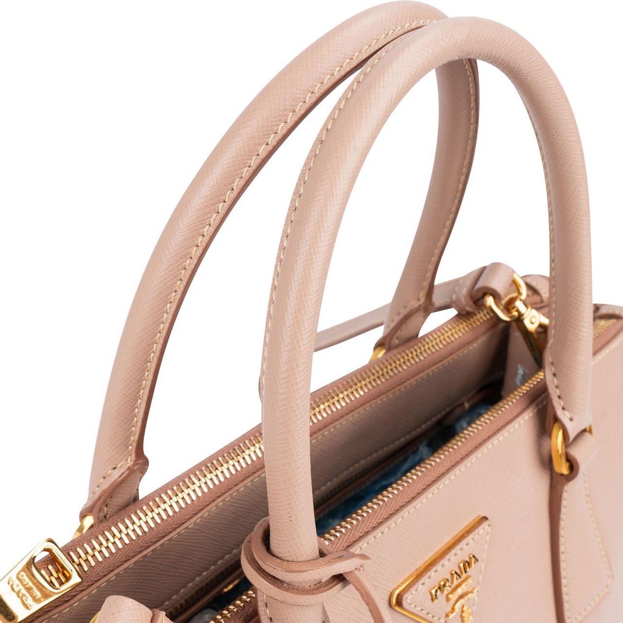 Prada Prada Saffiano Leather Galleria Handbag Rood