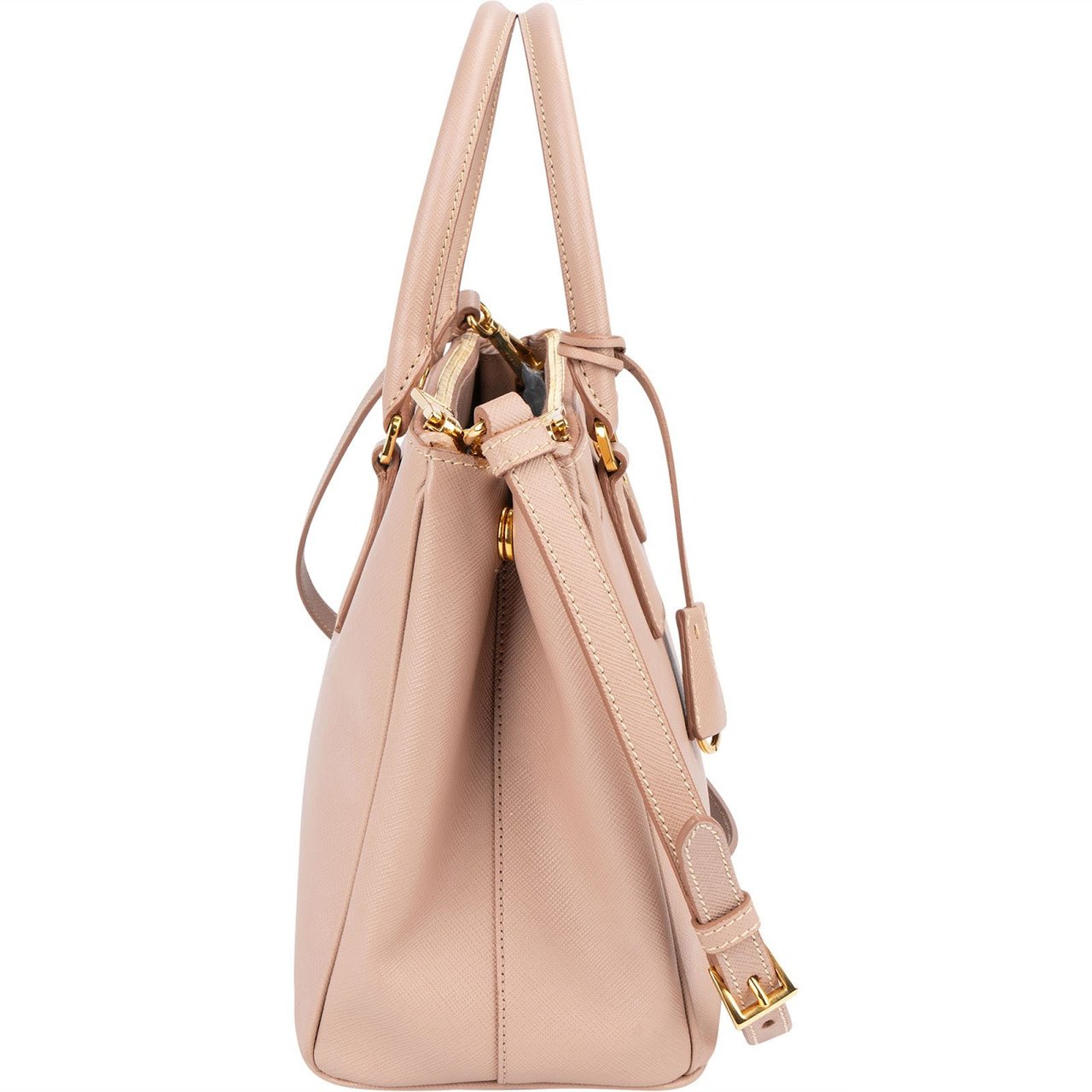 Prada Prada Saffiano Leather Galleria Handbag Rood