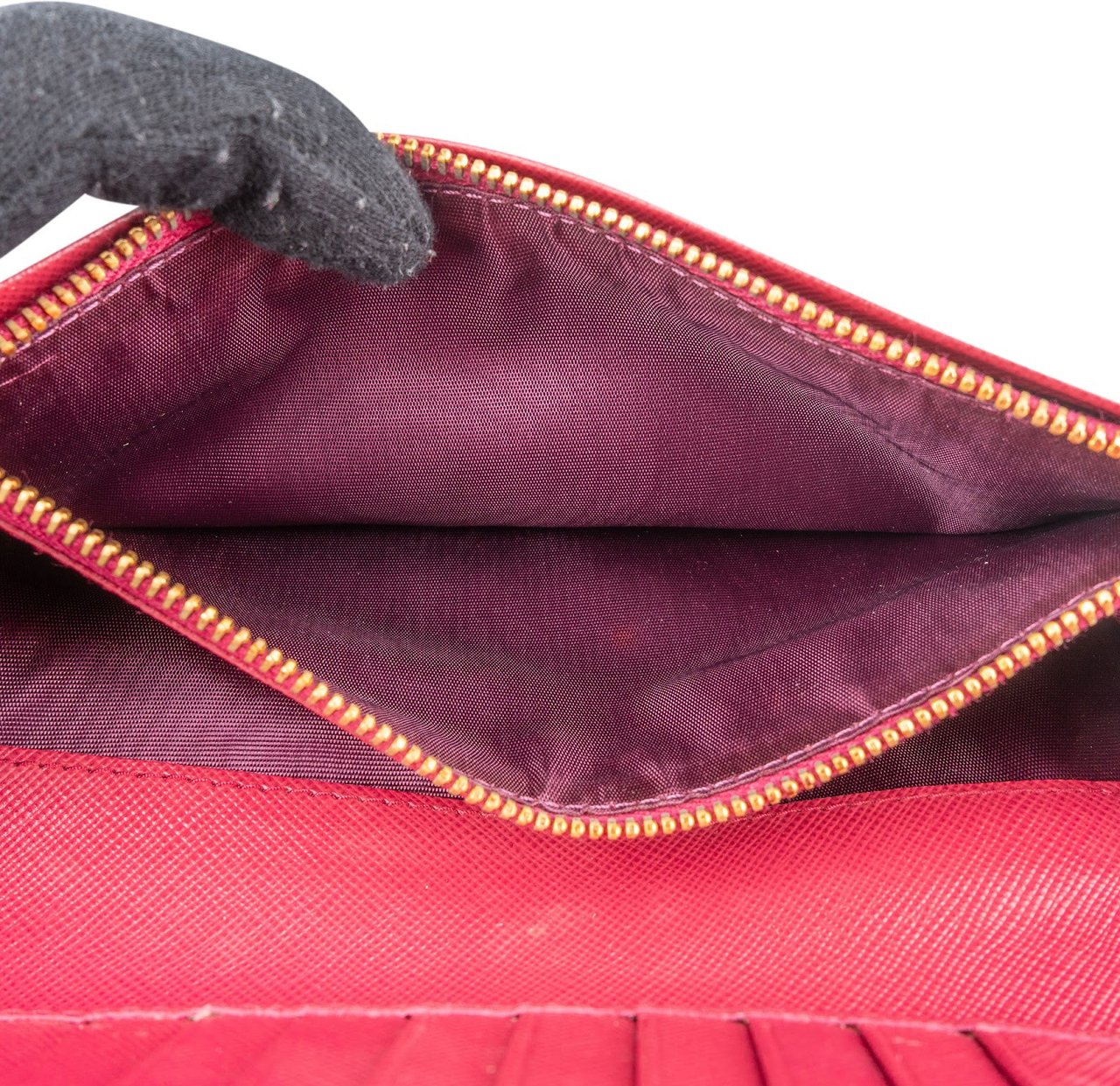 Prada Saffiano Leather Continental Flap Wallet Roze