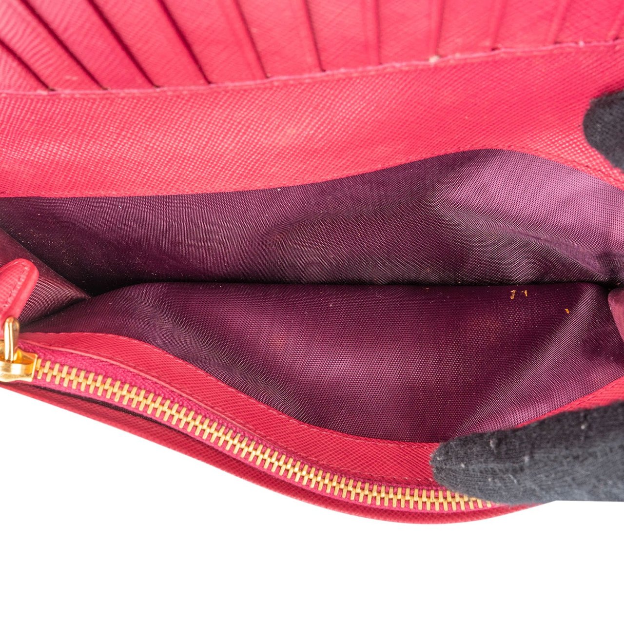 Prada Saffiano Leather Continental Flap Wallet Roze